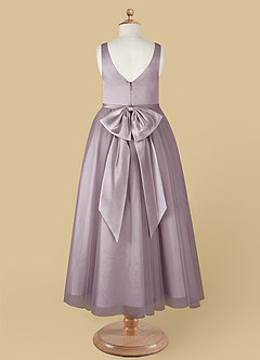 Azazie Marybell Robe Demoiselle D'honneur Fillette Robe Trapèze en Tulle Arc Crépuscule image10