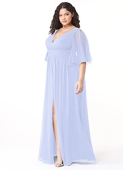 Azazie Temeka Bridesmaid Dresses Lavender A-Line Ruched Chiffon Dress image9