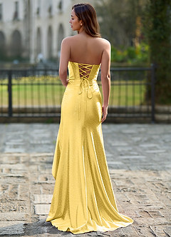 Cerys Yellow Corsat Prom Dress image2