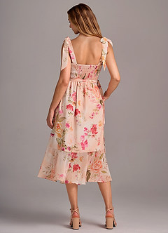 Azazie Deb Bridesmaid Dresses Abstract Bouquet Floral A-Line with Pockets Chiffon Convertible Dress image2