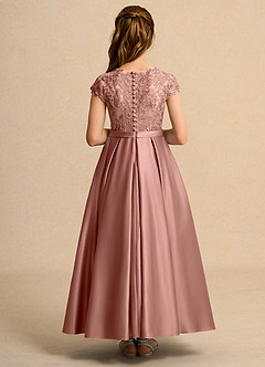 Azazie Bunny Girl Blumenmädchenkleider Ballkleid Spitze Kleid Zedernrose image2