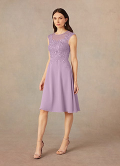 Azazie Klaus Mother of the Bride Dresses Wisteria A-Line Scoop Sequins Chiffon Dress image4