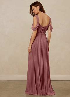 Christian Siriano Bridal for Azazie 1013 Bridesmaid Dresses Desert Rose A-Line Off the Shoulder Chiffon Dress image4