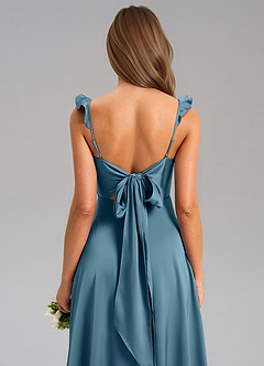 Azazie Everett Bridesmaid Dresses Bermuda A-Line Stretch Satin Dress image7