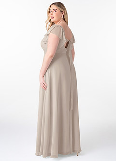 Azazie Syenna Bridesmaid Dresses Frost A-Line Ruched Chiffon Dress image9