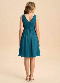 Azazie Skyla Junior Klä av A-Line i Chiffong Plisserad image2