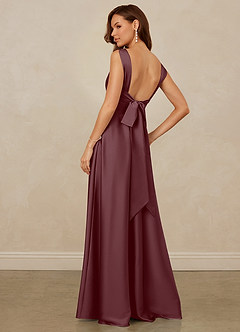 Christian Siriano Bridal for Azazie 1001 Bridesmaid Dresses Sangria A-Line Sweetheart Neckline Stretch Satin Dress image9