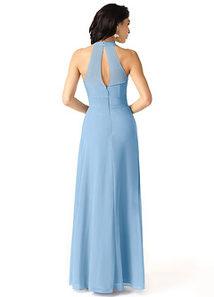 Azazie Danica Final Sale Stormy A-Line Pleated Chiffon Dress image2