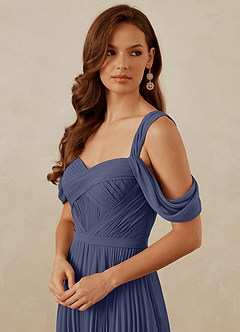 Christian Siriano Bridal for Azazie 1013 Bridesmaid Dresses Stormy A-Line Off the Shoulder Chiffon Dress image2