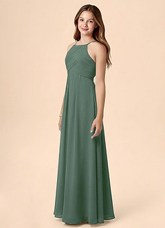 Azazie Ginny Junior Klä av A-Line i Chiffong Plisserad image3