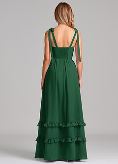 Azazie Anastacia Bridesmaid Dresses Dark Green A-Line Sweetheart Neckline Chiffon Dress image2