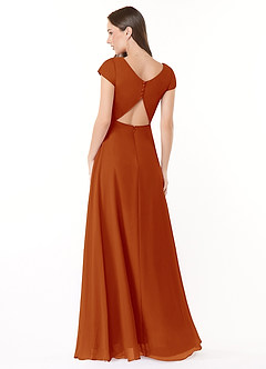 Azazie Hainsly At-home Try On Dresses Agave A-Line Sweetheart Neckline Chiffon Dress image2