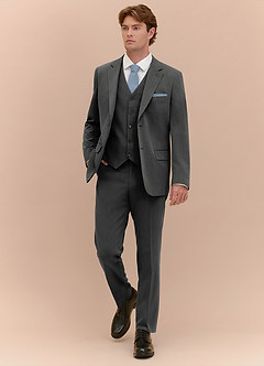 front William Holzkohle 3-teiliger Anzug