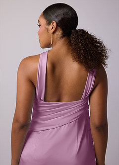 Barbie ♥ Azazie Bridesmaid Dresses Wisteria Mermaid One Shoulder Stretch Satin Dress image12