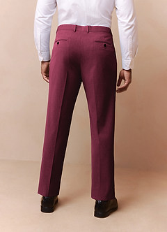 front James Burgundy Structured Stretch Dress Pants