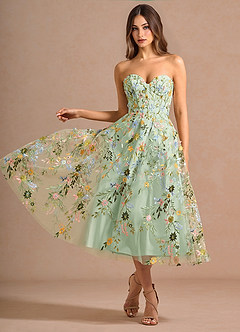 Xylisse Light Green Midi Dress | Azazie