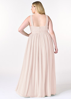 Azazie Elvira Bridesmaid Dresses Rose Petal A-Line Pleated Chiffon Dress image15