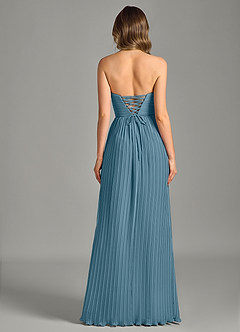 Azazie Becka Bridesmaid Dresses Bermuda A-Line Strapless Chiffon Dress image2