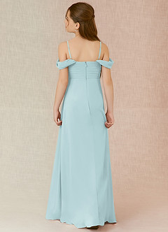 Azazie Kaitlynn Junior Mist A-Line Off the Shoulder Chiffon Dress image2