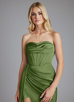 Azazie Amyra Bridesmaid Dresses Juniper Mermaid Off the Shoulder Stretch Satin Convertible Dress image8