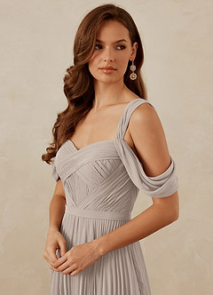 Christian Siriano Bridal for Azazie 1013 Bridesmaid Dresses Frost A-Line Off the Shoulder Chiffon Dress image2