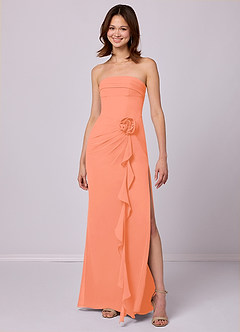Barbie ♥ Azazie Bridesmaid Dresses Sunset Sheath Strapless Chiffon Convertible Dress image3