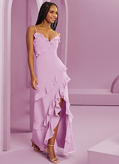 Barbie ♥ Azazie Abiti da Damigella Abito Tubino in Chiffon Rosa Confetto image10