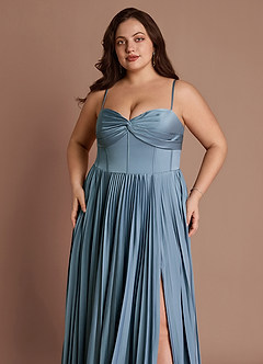 Tyla Powder Blue Pleated Maxi Dress image6