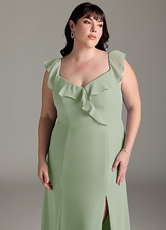 Azazie Sophie Bridesmaid Dresses Dusty Sage A-Line Off the Shoulder Chiffon Convertible Dress image13