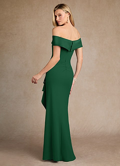 Azazie Laredo vestidos de madre de la novia Vestido de Verde Oscuro de Crepé elástico de Sirena con Vestidos sin tirantes image3