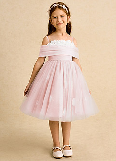 Azazie May Flower Girl Klänningar Klänning Balklänning i Tyll Plisserad image2