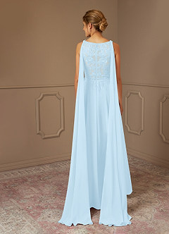 Azazie Joules Mother of the Bride Dresses Sky Blue A-Line Sequins Chiffon Dress image2