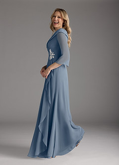 Azazie Jaycee Kleider für die Brautmutter A-Linie Chiffon Kleid Zwielichtviolett image3