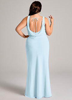 Azazie Rylina Bridesmaid Dresses Sky Blue Mermaid Pleated Chiffon Dress image5
