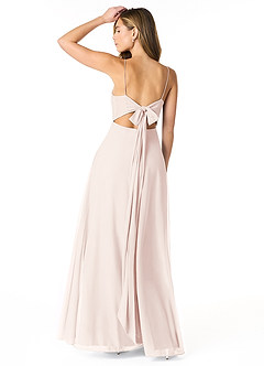 Azazie Rae Robes de demoiselle d'honneur Robe Trapèze en Maille Arc Rose Pétale image2