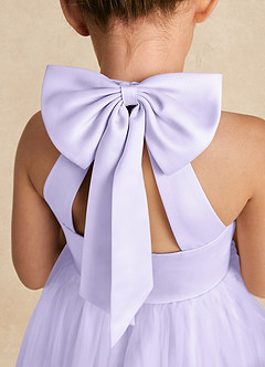 Azazie Bev Flower Girl Dresses Lilac A-Line Convertible Tulle Dress image5