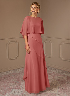 Azazie Bowie Suknie dla Matki Panny Młodej Linia A Szyfon Długość podłogi Sukienka image2