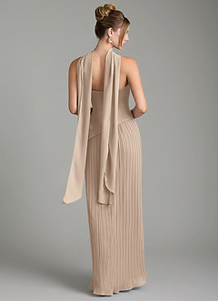 Azazie Tierney Bridesmaid Dresses Taupe A-Line Strapless Chiffon Convertible Dress image10