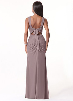 Azazie Jesaphine Bridesmaid Dresses Dusk Sheath Ruched Mesh Dress image3