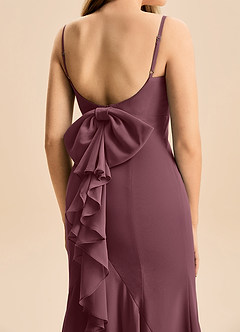 Azazie Lioren Junior Syrena Ukłon Szyfon Długość podłogi Młodsza druhna Sukienka image6