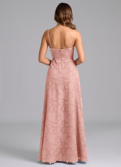 Azazie Wren Bridesmaid Dresses Rosette A-Line Strapless Floral Burnout Dress image6
