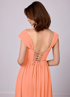 Barbie ♥ Azazie Bridesmaid Dresses Sunset A-Line Corset Chiffon Dress image7