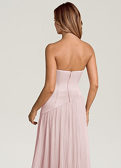 Azazie Tierney Bridesmaid Dresses Blushing Pink A-Line Strapless Chiffon Convertible Dress image5