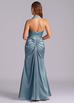 Azazie Destiny Suknie dla druhen Syrena Dekolt w kształcie serca Satyna elastyczna Do ziemi Sukienka image2