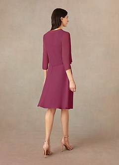 Azazie Klaus Mother of the Bride Dresses Mulberry A-Line Scoop Sequins Chiffon Dress image2