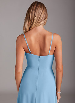 Azazie Breonna Bridesmaid Dresses Steel Blue A-Line Sweetheart Neckline Chiffon Dress image6
