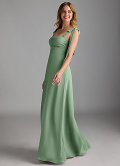 Azazie Lizet Bridesmaid Dresses Matcha A-Line Sweetheart Neckline Chiffon Dress image4