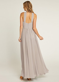 Azazie Jacey Bridesmaid Dresses Frost A-Line Pleated Chiffon Dress image2