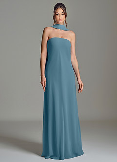 Azazie Ilana Bridesmaid Dresses Bermuda A-Line Strapless Chiffon Dress image4