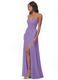 Azazie Everleigh Abiti da Damigella Abito A-Line in Chiffon con Scollo a Cuore a Pieghe Tahiti image5